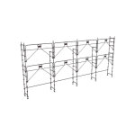 Matis�re - echafaudage fixe de fa�ade 78m� - structure seule - version garde - corps - duo78gc - s