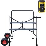 Echafaudage jardin - hauteur de travail de 2. 33 � 2. 85m - 2 roues � 250mm - plateau 1, 13x0, 20m + ...