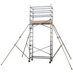 Echafaudage roulant alu facal - embase roulante hauteur de travail max 5 m - alto5