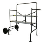 Oxeo - echafaudage roulant jardin - hauteur de travail 83cm - pliable roues increvables - echafaudage ...