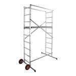 Echafaudage roulant de jardin tout terrain 1, 7m / 3, 7m en aluminium hailo hobbystep h4 jardin