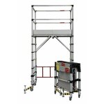 Echafaudage t�lescopique teletower roulant aluminium 4m duarib - 30100600