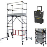 Echafaudage teletower - hauteur max de travail 4. 00m + servante d'atelier stanley - teletower - servante ...