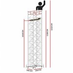 Scedil ? �chafaudage titanium pro ? hauteur de travail 12, 10 m ? acier galvanis� pour durabilit� ? charge ...