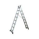 Escalux - echelle aluminium semi - professionnelle transformable 2 x 8 haut travail 4, 62 m tr2 Escalux - echelle aluminium semi - professionnelle transformable 2 x 8 haut travail 4, 62 m tr2
