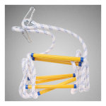 Echelle de corde d'�vacuation de feu echelle de s�curit� incendie r�sistant avec mousquetons, 3m