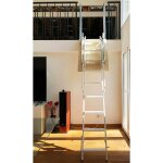 Matis�re - echelle de meunier pliante pour mezzanine blanche - 2 main - courantes - palco / p / b