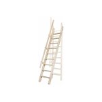 Matisre - echelle de meunier rabattable en bois naturel - 2 rampes - msp / bn / 2r
