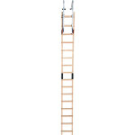 Echelle plate de toit en bois pour couvreur avec crochet de toit 4m hailo safety roof
