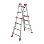 Hailo - echelle multifonction t�lescopique 4x4 �chelons 3, 8m / 4, 7m profistep multi