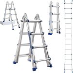 �chelle t�lescopique articul�e en aluminium 4 m stanew, 3 en 1 professionnel escalier multifonction 4 ...