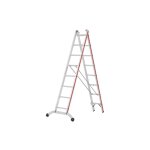 Hymer - echelle transformable 2 plans pour franchissement de c�bles - 12 barreaux - sol plat ou irr�gulier ...