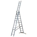 Hailo - echelle transformable 3 plans 3x11 �chelons 6, 9m / 7, 6m en aluminium hobbylot