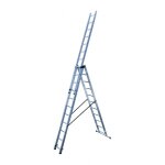 Hailo - echelle transformable 3 plans 3x11 �chelons 7m / 7, 8m en aluminium hobby