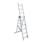 Hailo - echelle transformable aluminium 3x6 chelons h. 3. 36 m