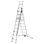Hailo - echelle 3 plans profilot transformable 3x9 marches alu, 6, 60m, rattrapage de niveau 15cm en ...