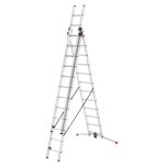 Hailo - echelle transformable pro 3 plans 3x12 �chelons 8, 3m / 9m en aluminium profilot