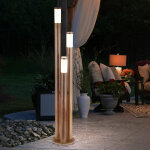 Eclairage de chemin ext�rieur en acier inoxydable lampe d'ext�rieur lampadaire jardin lumi�re aspect ...