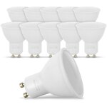 Eclairage design - lot de 10 ampoules led gu10 5w eq. 40w 6000k blanc froid