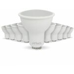 Eclairage design - lot de 10 ampoules led gu10 7. 5w eq. 65w 2700k blanc chaud