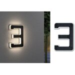 Paulmann - 79844 eclairage solaire pour numro de maison 0. 20 w blanc chaud noir