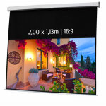Ecran de projection motoris� 2, 00 x 1, 13m - format 16:9