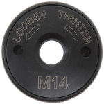 Ecrou de serrage rapide m14 meuleuse makita black&decker metabo dewalt hichika einhell noir,