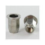 Vis express - ecrou a sertir inox t�te plate hexagonal m8x18 inpth 30 - 1 piece