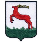 �cusson brod� � coudre repr�sentant les armoiries de la ville de pila