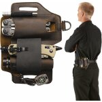 Edc �tui multifonction pour lampe de poche - fourreau de ceinture en cuir avec porte - stylo pour lampe ...