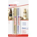 750 4 - 750 - 2 - 1 - 53 - 54 marqueur peinture or, argent 2 mm, 3 mm, 4 mm - edding