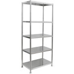 Shelfr - 5 niveaux �tag�re en acier inox jusqu'� 200kg - 74x41x140 rangement m�tallique