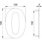 Edi - numéro de maison chiffre 0 va ma 150mm l. 105mm - 2500 / 0000 / 00 Edi - numéro de maison chiffre 0 va ma 150mm l. 105mm - 2500 / 0000 / 00