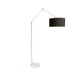 Editor - lampadaire avec abat - jour - 1 lumi�re - h 1908 mm - noir et or - moderne - �clairage int�rieur ...