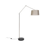 Editor - lampadaire avec abat - jour - 1 lumi�re - h 1908 mm - taupe - moderne - �clairage int�rieur ...