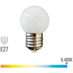 Edm - ampoule sph�rique led e27 1. 5w 130lm 6400k lumi�re froide �4. 3x7cm