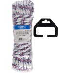 Edm - cheveau 10 mt. polyester drisse tricolore haute tenacit. calibre 8 mm