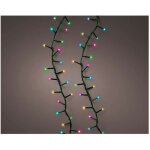 Edm - guirlande led clignotante compacte pastel multicolore 16m 500l cable vert.