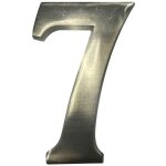 Edm - numro de maison 7 en nickel mat 10cm fixation invisible