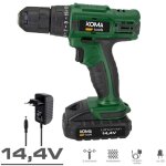 Edm - perceuse - visseuse 14, 4v koma tools - batterie 1, 5ah - chargeur