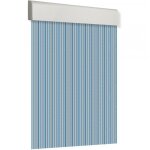 Edm - rideau de porte 120x210cm plat brut n�6 bleu cristal