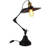 Edm - vieille lampe de bureau 40 - 80cm base �16cm e27 60w