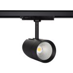 Efectoled - spot led sur rail triphas� 30w fuji noir 4000k blanc neutre
