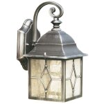 Eglo - applique ext�rieure genoa m�tal argent� noir et verre imitation �tain, e27 60w maxi