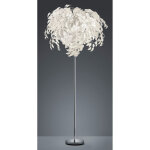Eglo - lampadaire 3 lumi�res feuilles d�coratives blanches leavy trio lighting