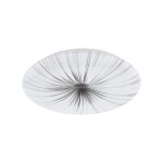 Eglo - nieves plafonnier led blanc avec décoration blanche et argent Eglo - nieves plafonnier led blanc avec décoration blanche et argent