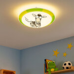Eglo - plafonnier enfants lampe murale �clairage jeu chambre motif z�bre rayures vertes grises 94457