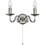 Eglo - richmond - 2lt applique murale argent satin� e14 2x60w max avec inter