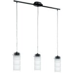 Eglo - suspension, lampe de table � manger, suspension, 3 ampoules, lampe de cuisine led, verre d�poli, ...