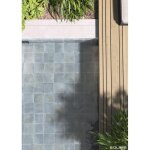 Eiffel art construction - carrelage ext�rieur piscine carr� bleu mate 15x15 cm spa&pools sea mat (vendu ...